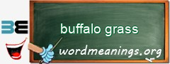 WordMeaning blackboard for buffalo grass